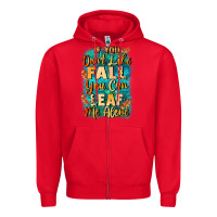 Red If you don't like Fall you can leaf me alone Zipper Hoodie - NancyCooperArtShop
