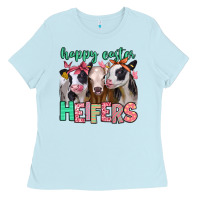 Baby Blue happy easter heifers Ladies Tee - Jasminsmagicworld