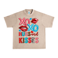 French Oak xo xo hugs and kisses Urban Heavy Tee - NancyCooperArtShop