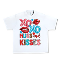 White xo xo hugs and kisses Urban Heavy Tee - NancyCooperArtShop