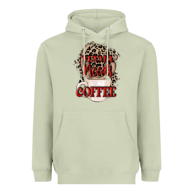 Mama Needs Coffee Mother's Day Heavyweight Hoodie by CowGirlArtShop | Teevron