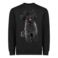 Black black poodles dog Heavyweight Sweatshirt - LillyAllenDesigns