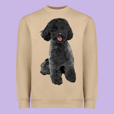 Black Poodles Dog Heavyweight Sweatshirt Designed By Lillyallendesigns