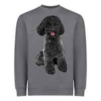 Storm black poodles dog Heavyweight Sweatshirt - LillyAllenDesigns