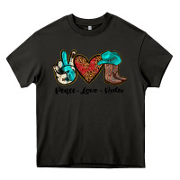 Asphalt peace love rodeo Heavy Core Tee - JahusDesignShop