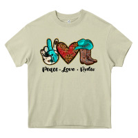 Mossy peace love rodeo Heavy Core Tee - JahusDesignShop