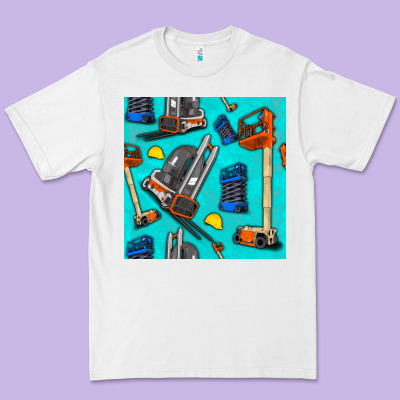 Construction Vehicles Premium Tee Designed By Bundleandbundleshop