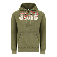 Vintage Olive valentines day ghost Vintage Hoodie - MaliasSmallBusiness