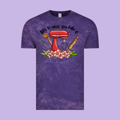 Life Is What You Bake It Vintage Tee Designed By Maliassmallbusiness