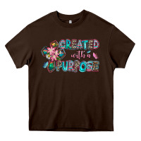 Chocolate Brown created with a purpose Heavy Core Tee - AdoDesignShop