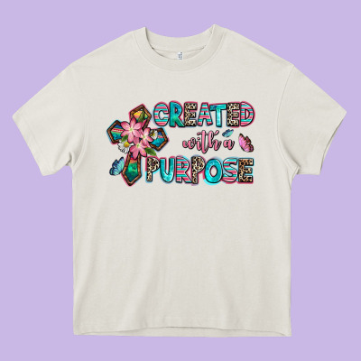 Created With A Purpose Heavy Core Tee Designed By Adodesignshop