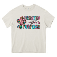 Cream created with a purpose Heavy Core Tee - AdoDesignShop
