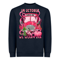 In October We Wear Pink Halloween School Bus Heavyweight Sweatshirt | Teevron