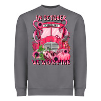 Storm in october we wear pink halloween school bus Heavyweight Sweatshirt - LillyAllenDesigns