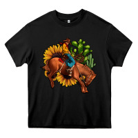 Black rodeo cowboy sunflower cactus Heavy Core Tee - JahusDesignShop