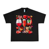 Black valentines day wine glasses Urban Heavy Tee - NancyCooperArtShop