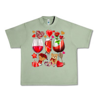 Oil Green valentines day wine glasses Urban Heavy Tee - NancyCooperArtShop