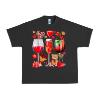 Pigment Black valentines day wine glasses Urban Heavy Tee - NancyCooperArtShop