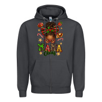 Smoke mama claus afro messy bun Zipper Hoodie - texasbilliewilder