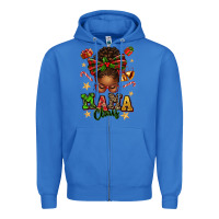 True Royal mama claus afro messy bun Zipper Hoodie - texasbilliewilder