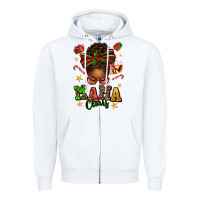 White mama claus afro messy bun Zipper Hoodie - texasbilliewilder