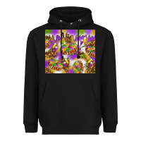Black Mardi Gras with king cake tumbler Heavyweight Hoodie - HowdyJamesFarm