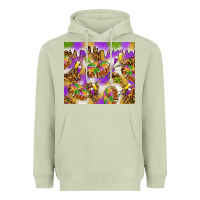 Matcha Mardi Gras with king cake tumbler Heavyweight Hoodie - HowdyJamesFarm