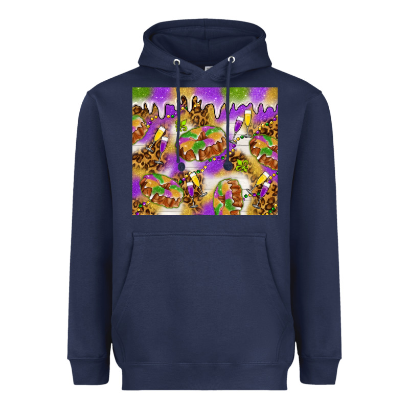 Mardi Gras With King Cake Tumbler Heavyweight Hoodie by HowdyJamesFarm | Teevron