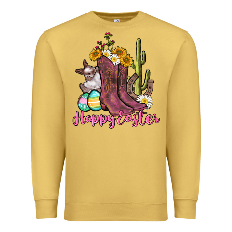 Happy Easter Western Easter Day Premium Sweatshirt by CowGirlArtShop | Teevron