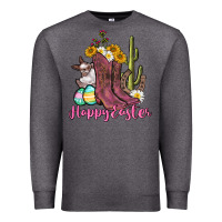 Charcoal Heather Happy Easter western Easter Day Premium Sweatshirt - CowGirlArtShop