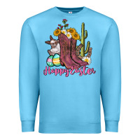 Ocean Blue Happy Easter western Easter Day Premium Sweatshirt - CowGirlArtShop