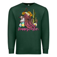 Sports Green Happy Easter western Easter Day Premium Sweatshirt - CowGirlArtShop