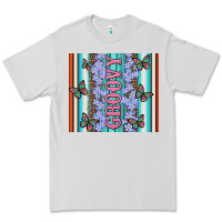 Dove Grey groovy with flowers and Butterflies Premium Tee - Artiststas