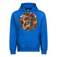 Cobalt african fabric pattern round earrings 5 Urban Hoodie - BundleAndBundleShop