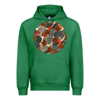 Emerald african fabric pattern round earrings 5 Urban Hoodie - BundleAndBundleShop