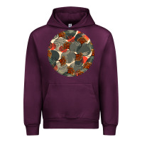 Mauve Wine african fabric pattern round earrings 5 Urban Hoodie - BundleAndBundleShop