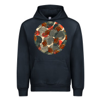 Navy african fabric pattern round earrings 5 Urban Hoodie - BundleAndBundleShop