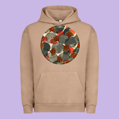 African Fabric Pattern Round Earrings 5 Urban Hoodie Designed By Bundleandbundleshop