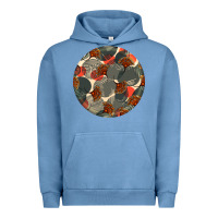 Pigment Pebble Blue african fabric pattern round earrings 5 Urban Hoodie - BundleAndBundleShop