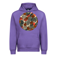 Tulip african fabric pattern round earrings 5 Urban Hoodie - BundleAndBundleShop
