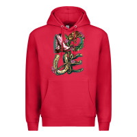 Cardinal Love boots horseshoe Premium Hoodie - HowdyJamesFarm