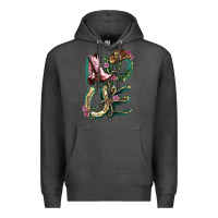Charcoal Heather Love boots horseshoe Premium Hoodie - HowdyJamesFarm