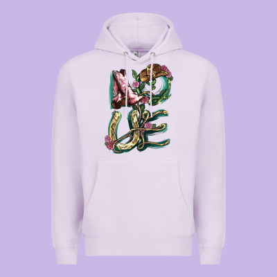 Love Boots Horseshoe Premium Hoodie Designed By Howdyjamesfarm