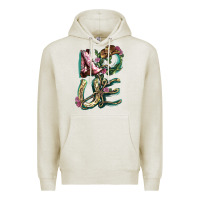Oatmeal Heather Love boots horseshoe Premium Hoodie - HowdyJamesFarm