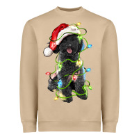 Mushroom christmas black poodles dog Heavyweight Sweatshirt - LillyAllenDesigns