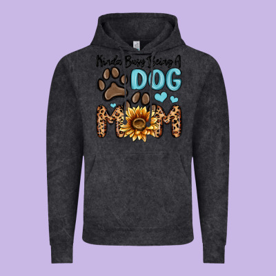 Kinda Busy Being A Dog Mom Vintage Hoodie Designed By Maliassmallbusiness