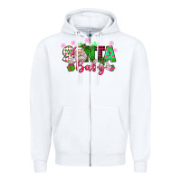 Santa Baby Pink Christmas Zipper Hoodie | Teevron