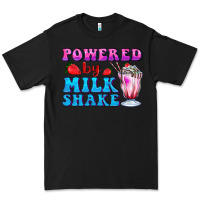 Black powered by milkshake Premium Tee - AdoDesignShop