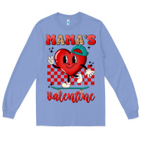 Colony Blue skater heart valentines day art Long Sleeve Tee - LillyAllenDesigns