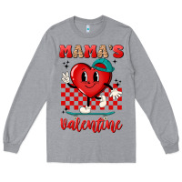 Heather Grey skater heart valentines day art Long Sleeve Tee - LillyAllenDesigns